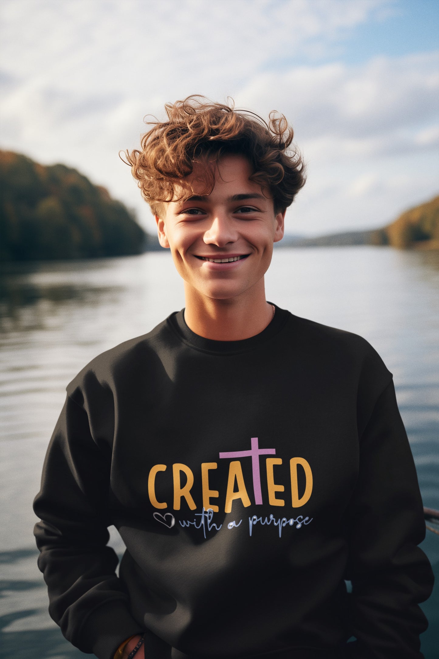 Unisex Sweatshirt, VS Created with a purpose