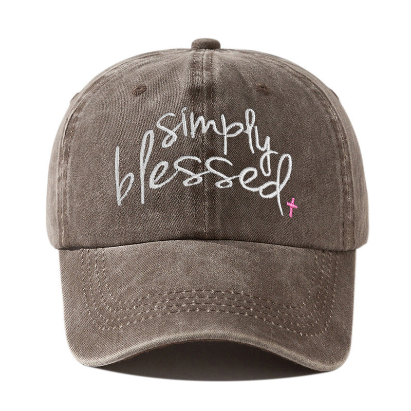 Simply Blessed Vintage Baseball Cap – Wide Brim Sun Hat
