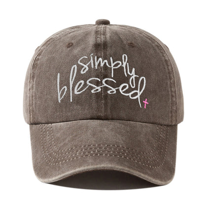 Simply Blessed Vintage Baseball Cap – Wide Brim Sun Hat