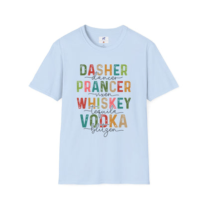 VS Dasher, Prancer, Whiskey Vodka Tee!
