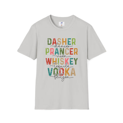 VS Dasher, Prancer, Whiskey Vodka Tee!
