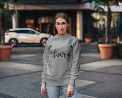 VS Love Hearth Sweatshirt, Comfortable Crewneck