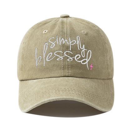 Simply Blessed Vintage Baseball Cap – Wide Brim Sun Hat