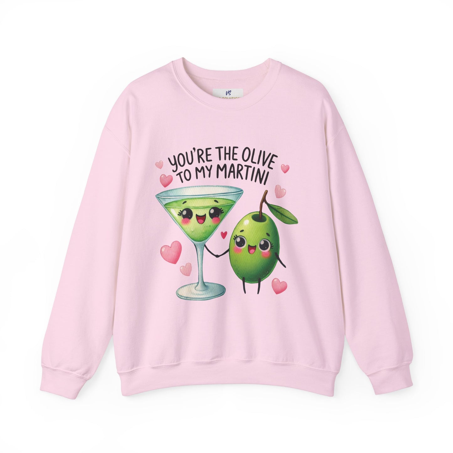 VS Crewneck Sweatshirt, Olive Martini Love, Gift for Martini Lovers