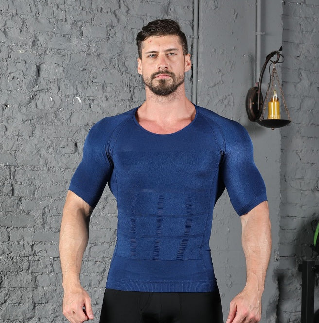 Men's Compression T-Shirt – Fitness Shaper & Slimming Belly Control