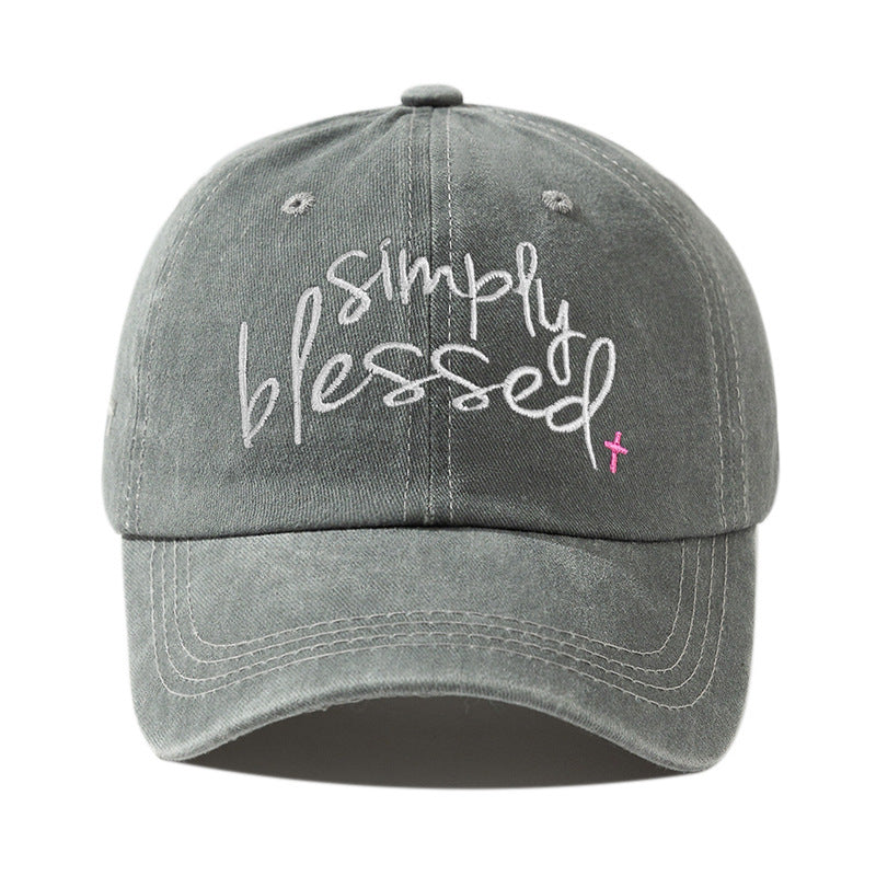 Simply Blessed Vintage Baseball Cap – Wide Brim Sun Hat
