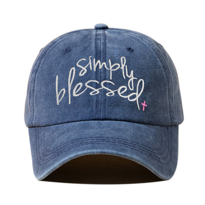 Simply Blessed Vintage Baseball Cap – Wide Brim Sun Hat